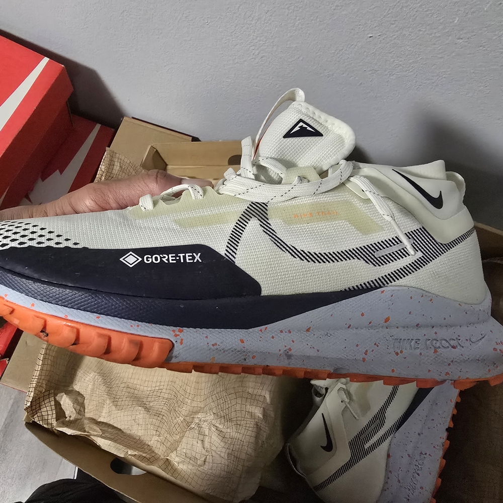 Nike Cream and Orange Athletic Shoes with Gore-Tex